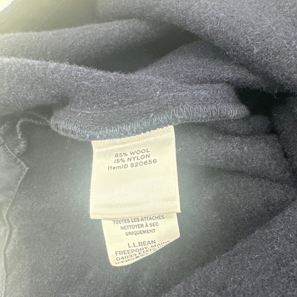 LL Bean Signature Wool Blend Half Zip Pullover Jacket Men's Size L Navy - Picture 5 of 5